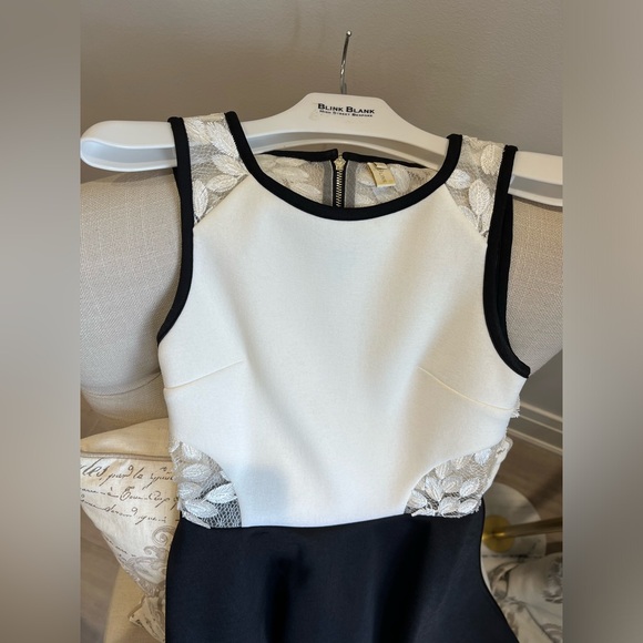 Black and cream party dress. Only worn once - Picture 4 of 5